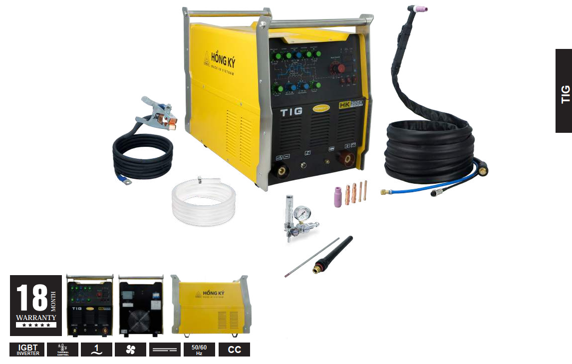 Máy hàn TIG Hồng Ký Pro 300A 380V - TIG300X PRO